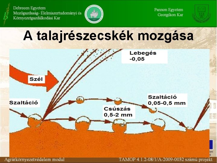 A talajrészecskék mozgása 