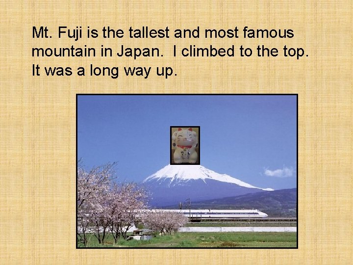 Mt. Fuji is the tallest and most famous mountain in Japan. I climbed to