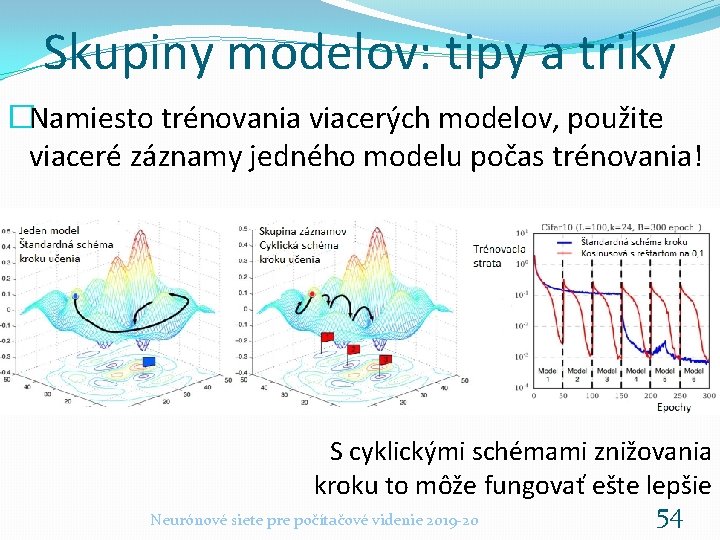 Skupiny modelov: tipy a triky �Namiesto trénovania viacerých modelov, použite viaceré záznamy jedného modelu