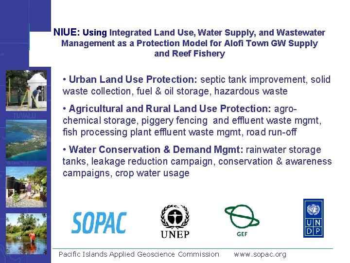 NIUE: Using Integrated Land Use, Water Supply, and Wastewater Management as a Protection Model