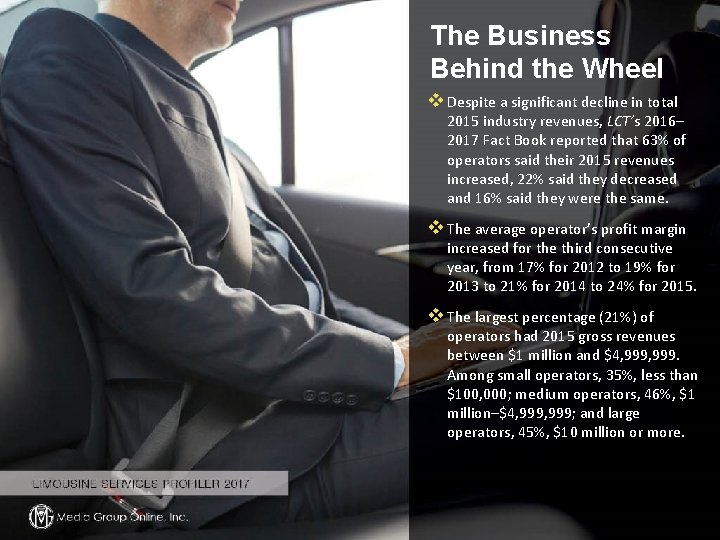 The Business Behind the Wheel v Despite a significant decline in total 2015 industry