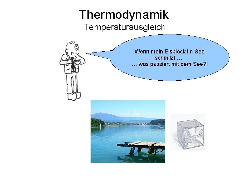 Thermodynamik Temperaturausgleich Wenn mein Eisblock im See schmilzt … … was passiert mit dem
