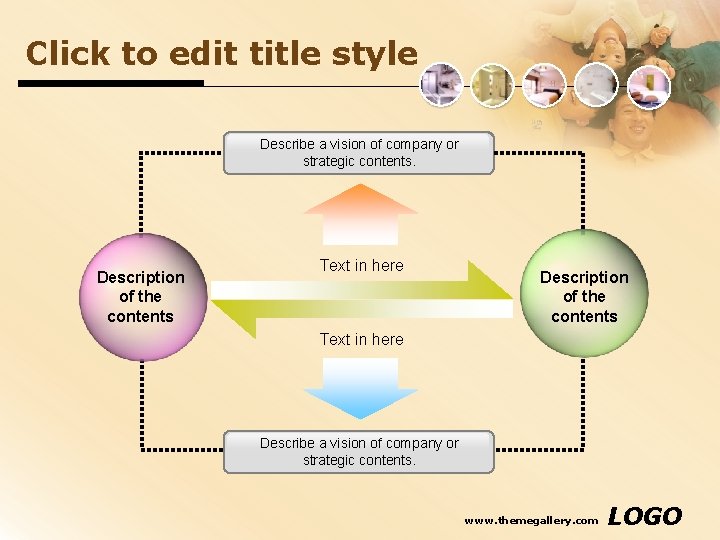 Click to edit title style Describe a vision of company or strategic contents. Description Click to edit title style Describe a vision of company or strategic contents. Description