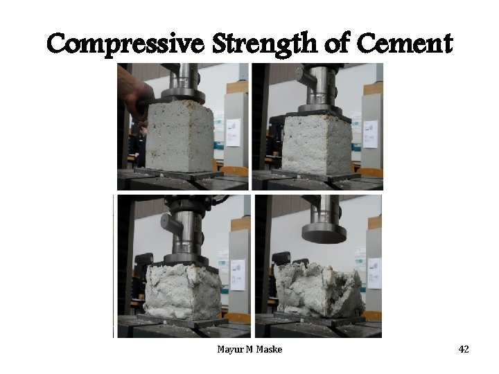 Compressive Strength of Cement Mayur M Maske 42 