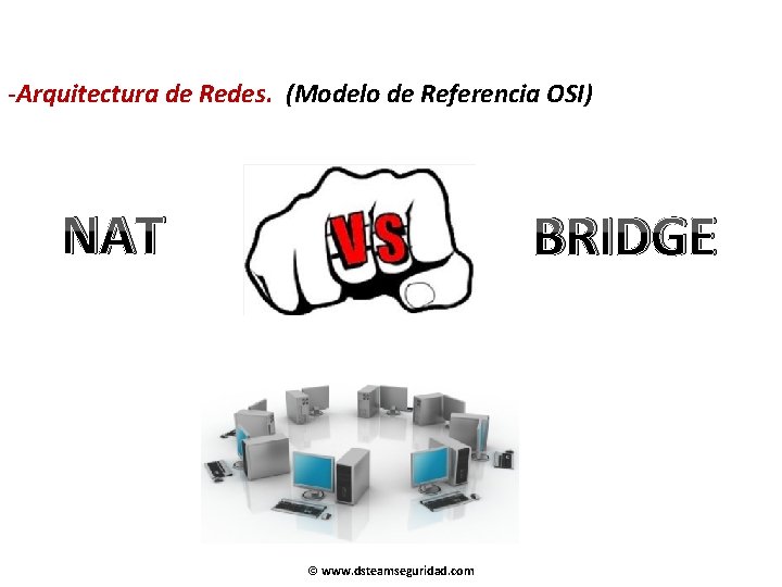 -Arquitectura de Redes. (Modelo de Referencia OSI) NAT BRIDGE © www. dsteamseguridad. com 
