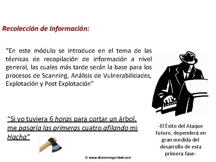 Recolección de Información: “En este módulo se introduce en el tema de las técnicas