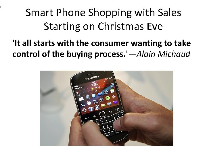 ) Smart Phone Shopping with Sales Starting on Christmas Eve 'It all starts with