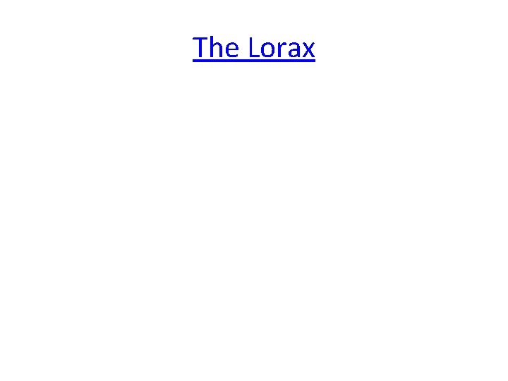 The Lorax 