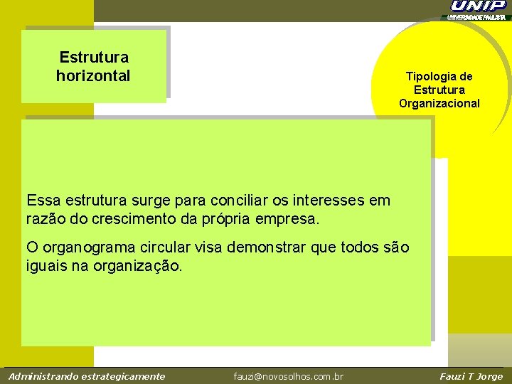 Estrutura horizontal Tipologia de Estrutura Organizacional Essa estrutura surge para conciliar os interesses em Estrutura horizontal Tipologia de Estrutura Organizacional Essa estrutura surge para conciliar os interesses em