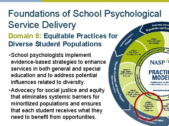 Foundations of School Psychological Service Delivery Domain 8: Equitable Practices for Diverse Student Populations