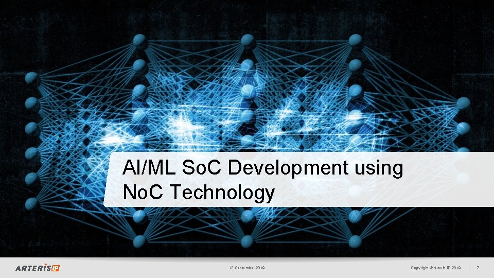 AI/ML So. C Development using No. C Technology 12 September 2019 Copyright © Arteris