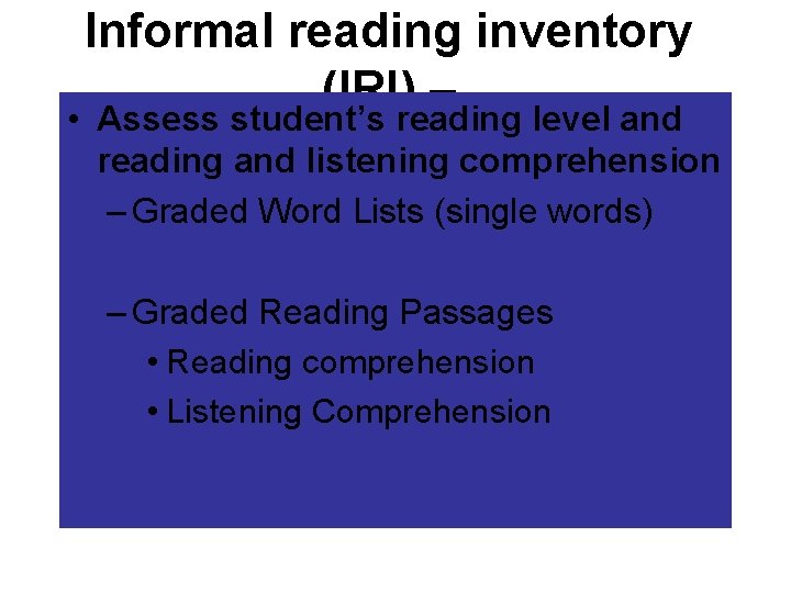Spc Ed 587 Reading Methods Mrsd Assessment Part