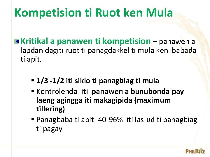 Kompetision ti Ruot ken Mula Kritikal a panawen ti kompetision – panawen a lapdan Kompetision ti Ruot ken Mula Kritikal a panawen ti kompetision – panawen a lapdan