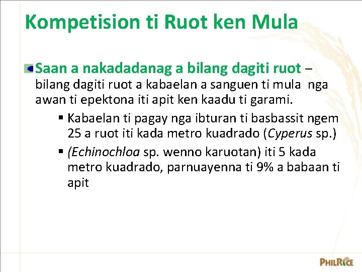 Kompetision ti Ruot ken Mula Saan a nakadadanag a bilang dagiti ruot – bilang Kompetision ti Ruot ken Mula Saan a nakadadanag a bilang dagiti ruot – bilang