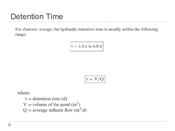 Detention Time 