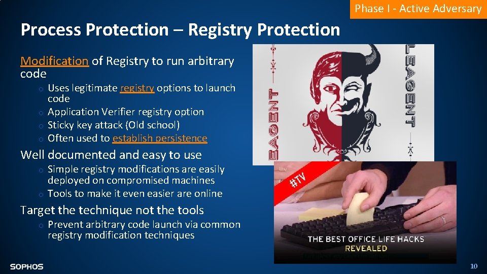 Phase I - Active Adversary Process Protection – Registry Protection Modification of Registry to Phase I - Active Adversary Process Protection – Registry Protection Modification of Registry to