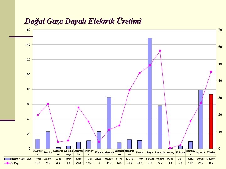 Doğal Gaza Dayalı Elektrik Üretimi 