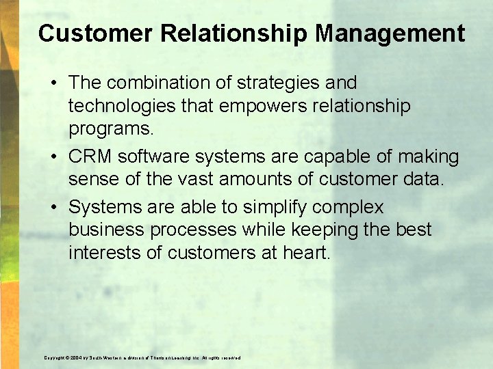 Chapter 6 Relationship Marketing and Customer Relationship Management