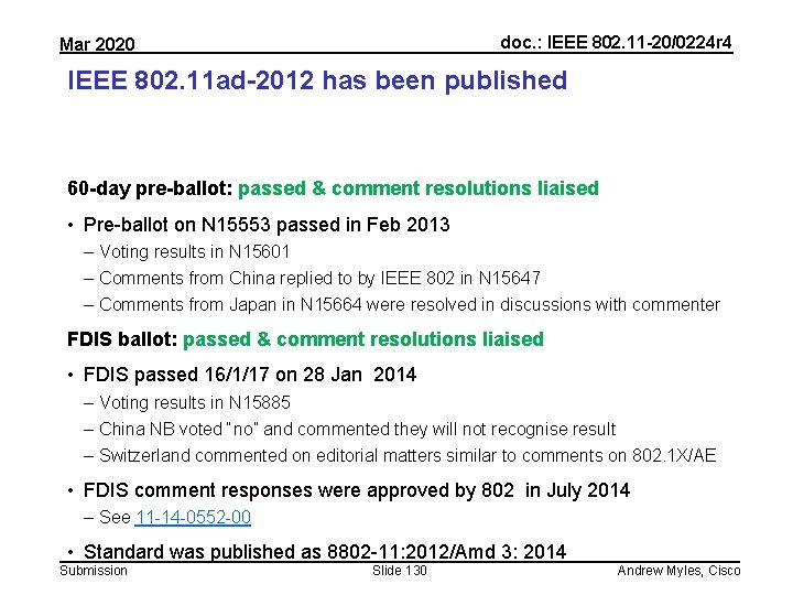 doc. : IEEE 802. 11 -20/0224 r 4 Mar 2020 IEEE 802. 11 ad-2012
