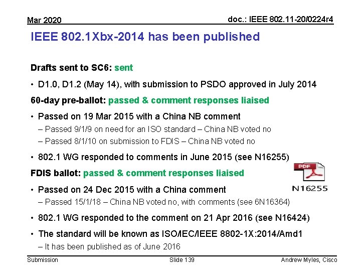 doc. : IEEE 802. 11 -20/0224 r 4 Mar 2020 IEEE 802. 1 Xbx-2014