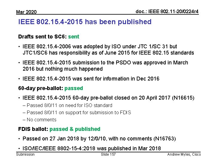 doc. : IEEE 802. 11 -20/0224 r 4 Mar 2020 IEEE 802. 15. 4