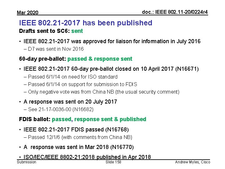 doc. : IEEE 802. 11 -20/0224 r 4 Mar 2020 IEEE 802. 21 -2017