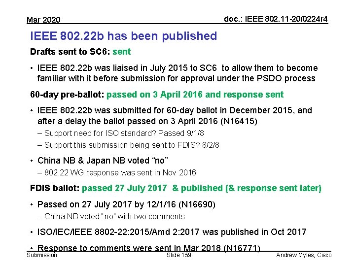 doc. : IEEE 802. 11 -20/0224 r 4 Mar 2020 IEEE 802. 22 b