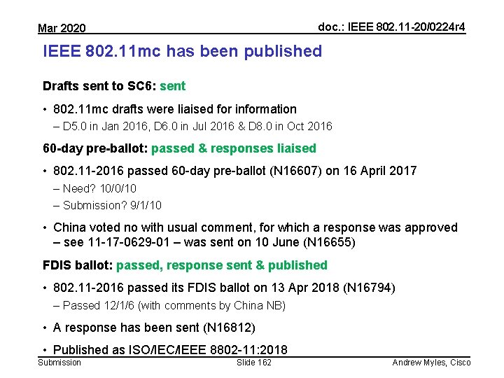 doc. : IEEE 802. 11 -20/0224 r 4 Mar 2020 IEEE 802. 11 mc
