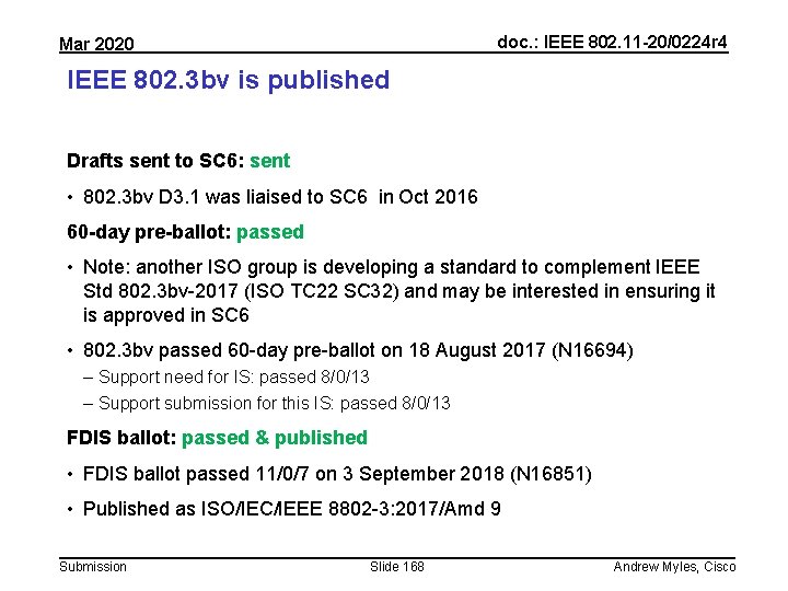 doc. : IEEE 802. 11 -20/0224 r 4 Mar 2020 IEEE 802. 3 bv