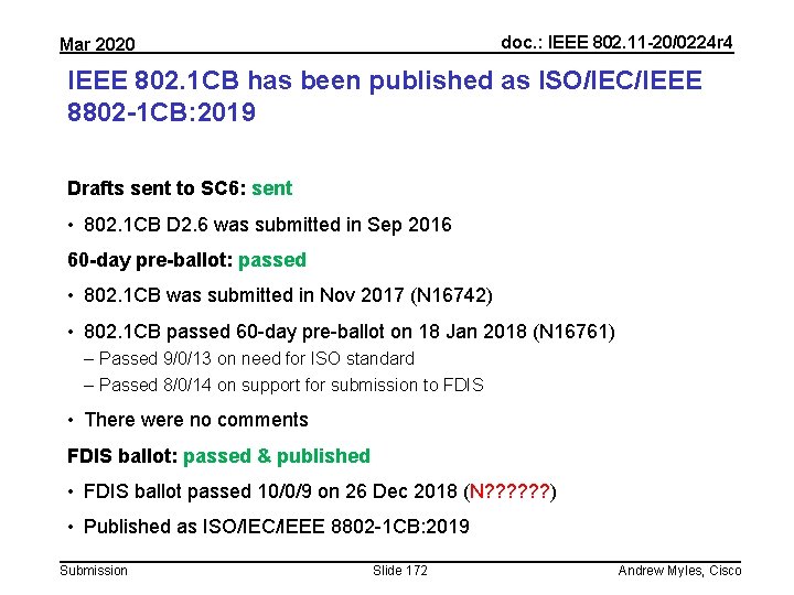 doc. : IEEE 802. 11 -20/0224 r 4 Mar 2020 IEEE 802. 1 CB