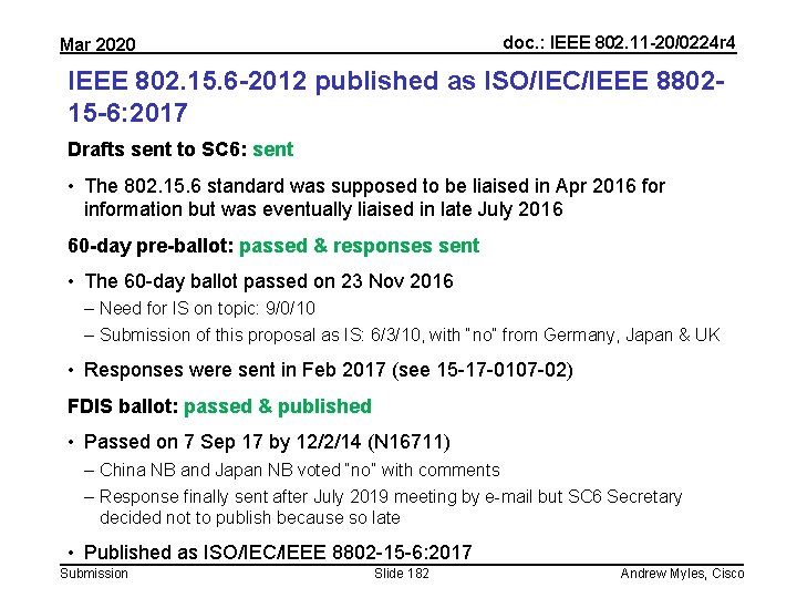 doc. : IEEE 802. 11 -20/0224 r 4 Mar 2020 IEEE 802. 15. 6