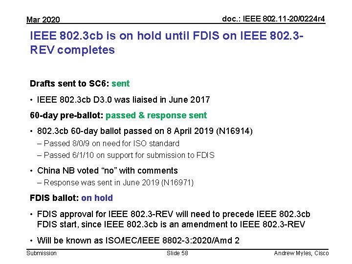 doc. : IEEE 802. 11 -20/0224 r 4 Mar 2020 IEEE 802. 3 cb