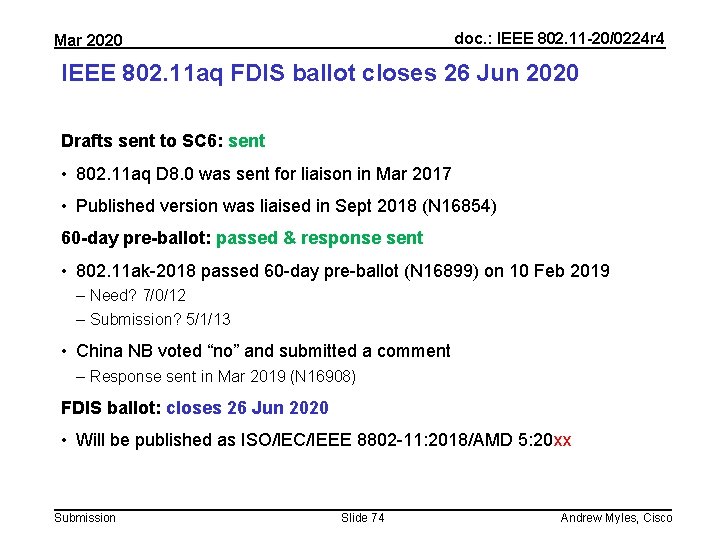 doc. : IEEE 802. 11 -20/0224 r 4 Mar 2020 IEEE 802. 11 aq