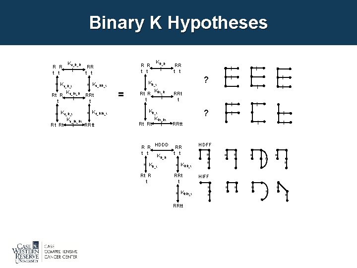 Binary K Hypotheses R R t t Kd_R_R | Kd_Rt_R | RRt t =