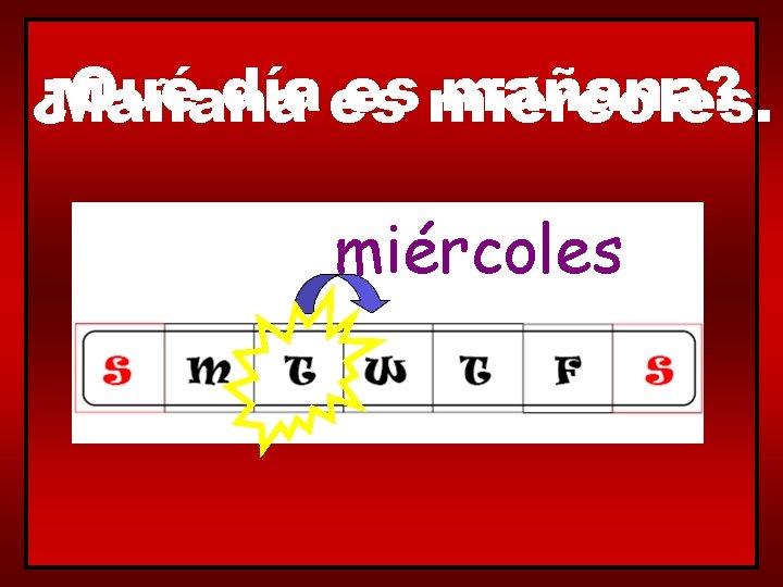 ¿Qué día es es miércoles. mañana? Mañana miércoles 