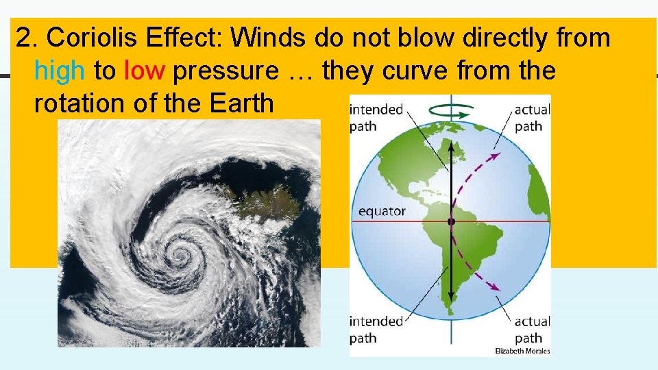 2. Coriolis Effect: Winds do not blow directly from high to low pressure … 2. Coriolis Effect: Winds do not blow directly from high to low pressure …