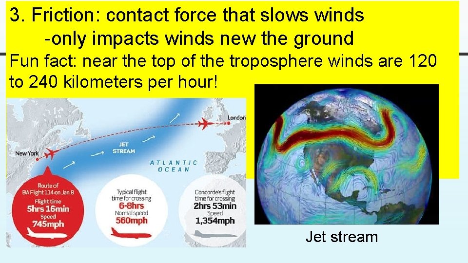 3. Friction: contact force that slows winds -only impacts winds new the ground Fun 3. Friction: contact force that slows winds -only impacts winds new the ground Fun