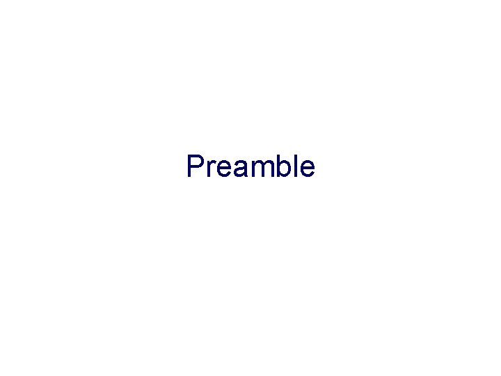 Preamble 