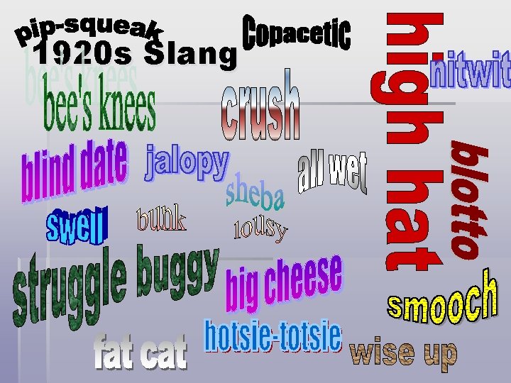 1920 s Slang 1920 s Slang