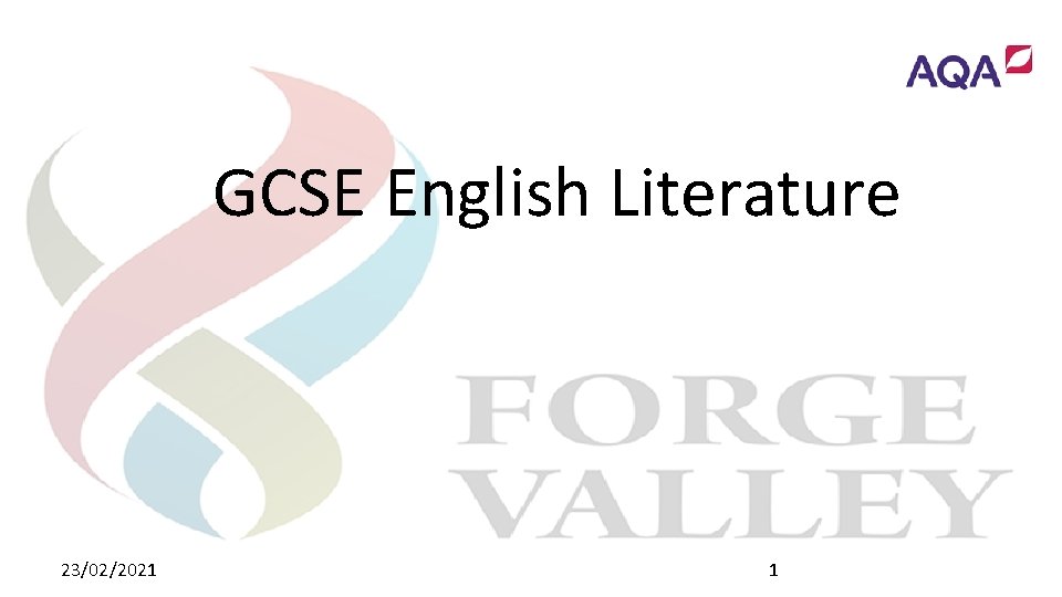 GCSE English Literature 23/02/2021 1 