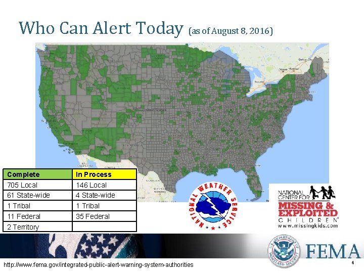 Who Can Alert Today (as of August 8, 2016) Complete 705 Local 61 State-wide