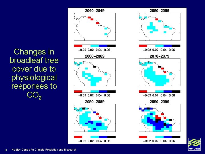 Changes in broadleaf tree cover due to physiological responses to CO 2 13 Hadley