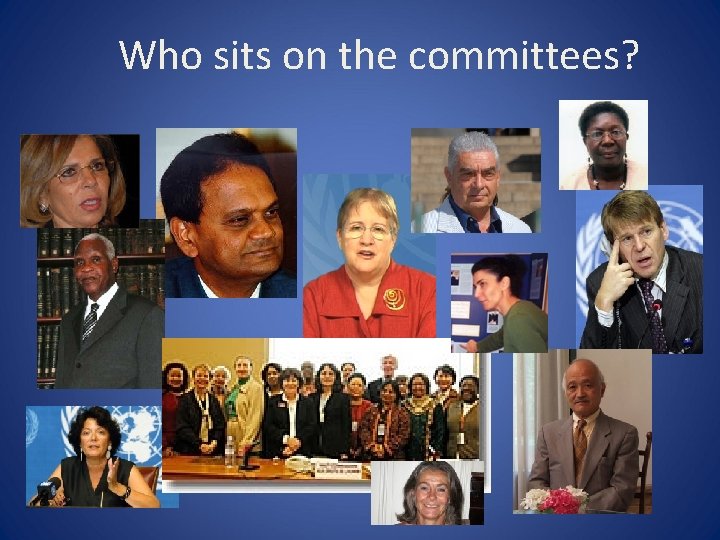 Who sits on the committees? 