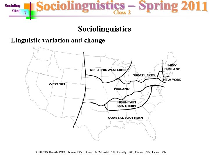 Socioling Slide Class 2 7 Sociolinguistics Linguistic variation and change 