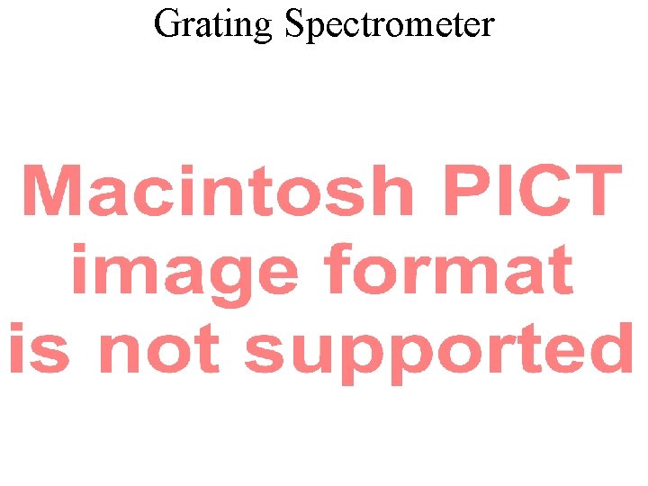 Grating Spectrometer 