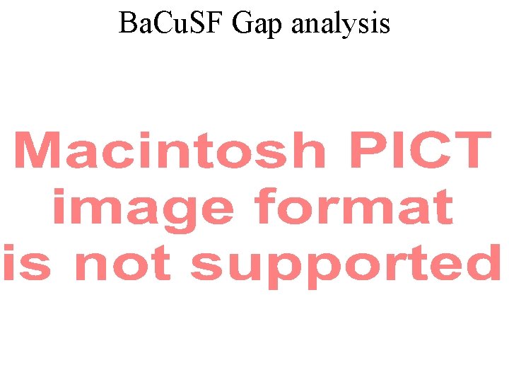 Ba. Cu. SF Gap analysis 