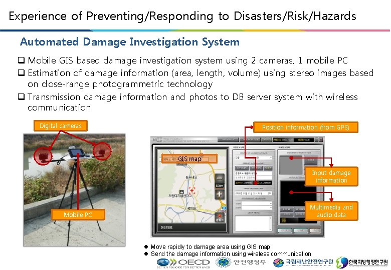 Experience of Preventing/Responding to Disasters/Risk/Hazards Automated Damage Investigation System Mobile GIS based damage investigation