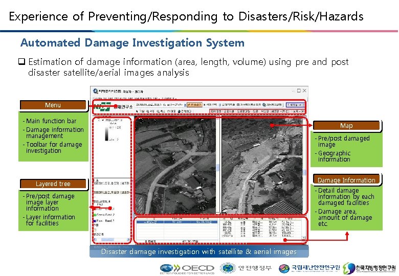 Experience of Preventing/Responding to Disasters/Risk/Hazards Automated Damage Investigation System Estimation of damage information (area,