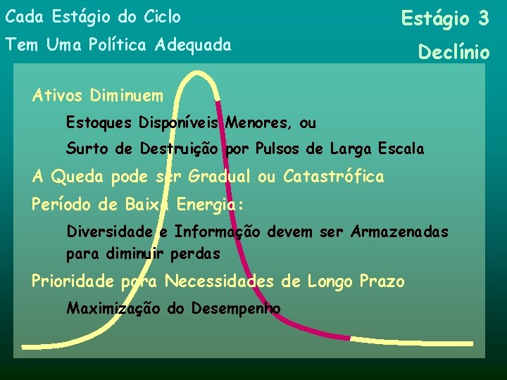 Cada Estágio do Ciclo Estágio 3 Tem Uma Política Adequada Declínio Ativos Diminuem Estoques