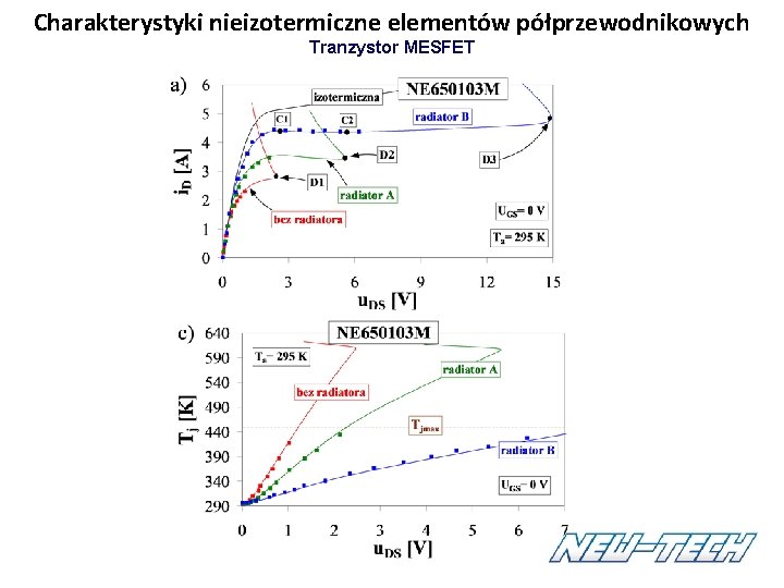 Charakterystyki nieizotermiczne elementów półprzewodnikowych Tranzystor MESFET Charakterystyki nieizotermiczne elementów półprzewodnikowych Tranzystor MESFET